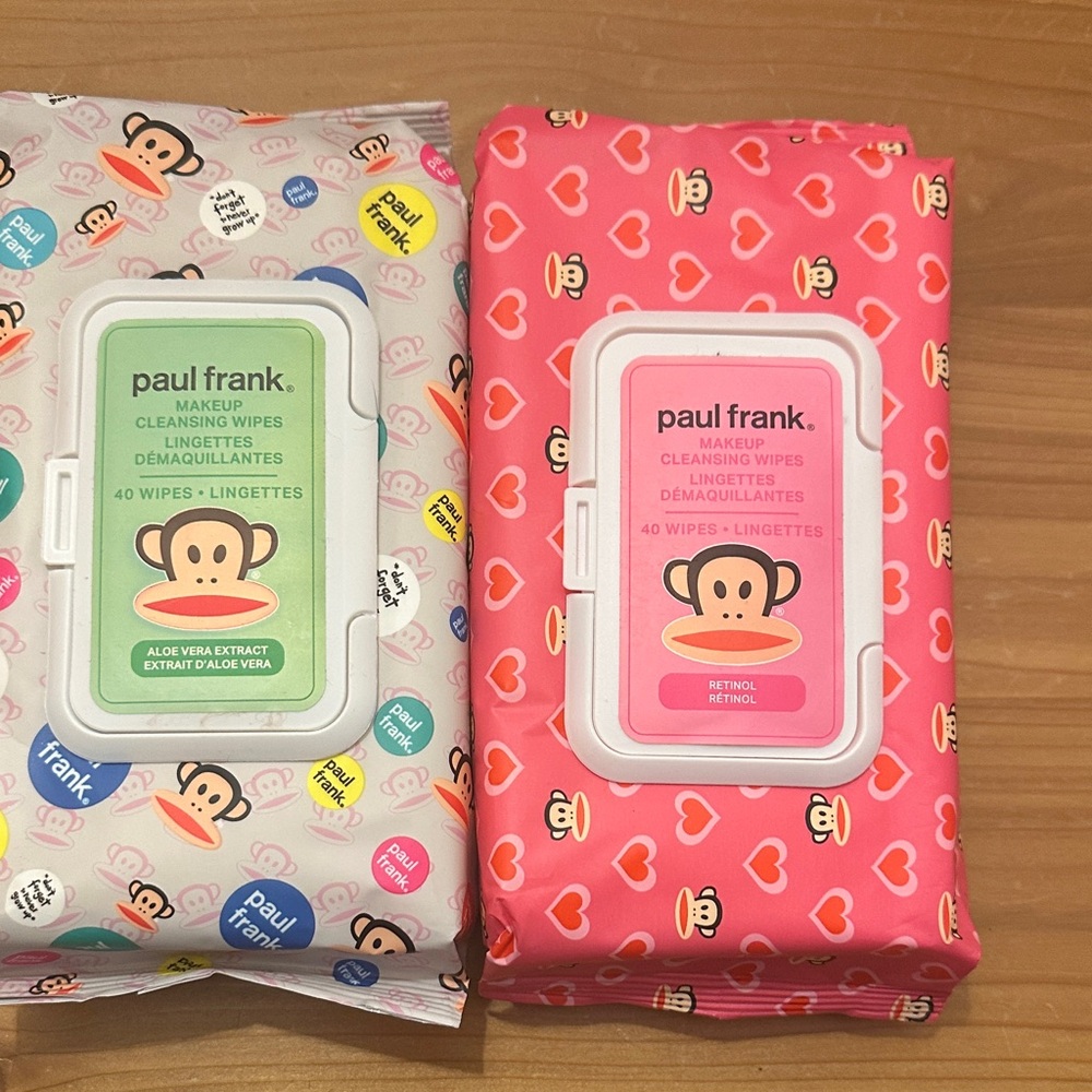 Paul Frank Pink and Green Makeup Wipes